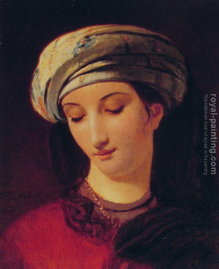 Francois-Joseph Navez : Portrait of A Woman with a Turban